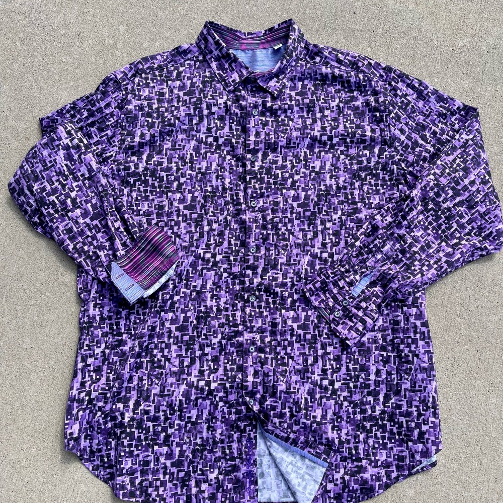 Men's Purple Patterned Shirt
